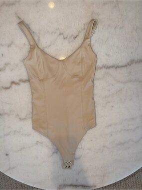 Abercrombie & Fitch Beige Sculpted Bodysuit